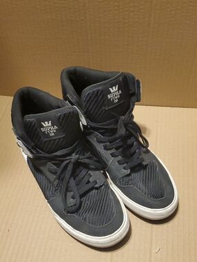 Supra Men’s Black and White High-Top Sneakers